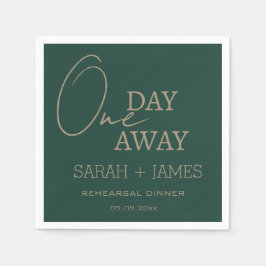 Moderne Emerald Green Probe Dinner Hochzeit Serviette