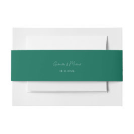 Moderne Emerald Green Script-Einladung Einladungsbanderole