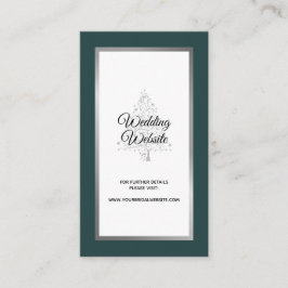 Moderne Emerald Winter Wedding Website Begleitkarte