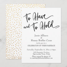 Moderne Empfang Gold Confetti haben und halten