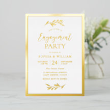 Moderne Engagement Party Gold Leaf Elegant
