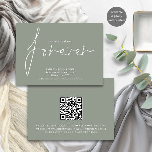 Moderne entschieden sich für den QR Code Sage Gree Save The Date
