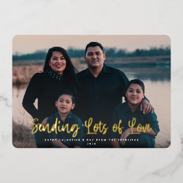 Moderne Entsendung von vielen Lieben Valentins Fot Folien Feiertagskarte