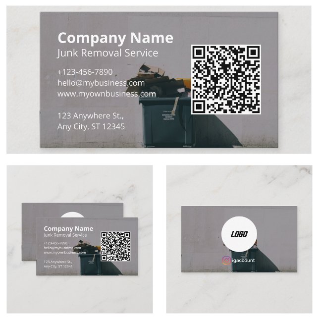 Moderne Entsorgungsdienstleistungen Visitenkarte (Modern Junk Removal Business Card
)