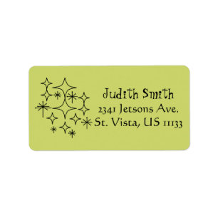 Moderne Epoche Mittelalter Diamanten Sternexplosio Adressaufkleber