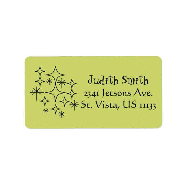 Moderne Epoche Mittelalter Diamanten Sternexplosio Adressaufkleber (Vorne)