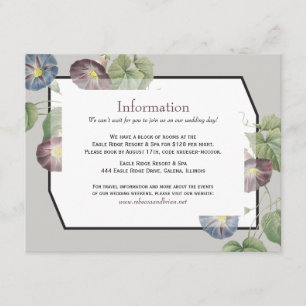 Moderne Erbstück Morgen Glory Hochzeitsinformation Begleitkarte