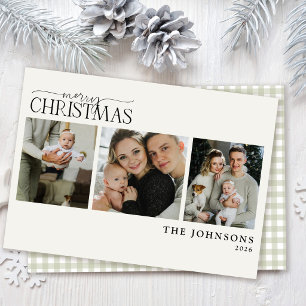 Moderne Erbstück Salbei-Grün Gingham Weihnachten