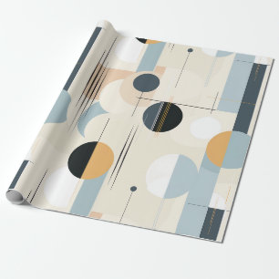 Moderne erdige abstrakte geometrische Neutrale Geschenkpapier
