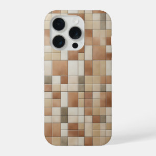 Moderne Erdton-Mosaik-Handyhülle - Abstrakt iPhone 15 Pro Hülle