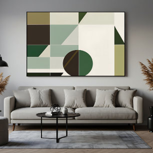 Moderne Erdtöne Geometrisch Abstrakt Poster
