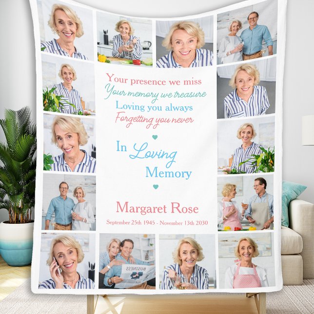 Moderne Erinnerung 14 Foto Collage Memorial Fleecedecke (Von Creator hochgeladen)
