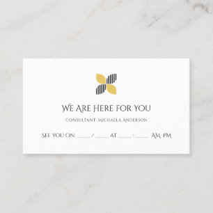 Moderne Erinnerung Chic Black Gold Logo Terminkarte