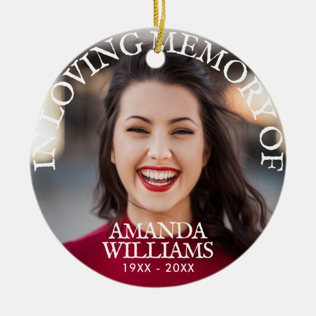 Moderne Erinnerungsbewahrungen im Foto Keramik Ornament (Vorne)