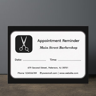 Moderne Erinnerungskarten für Friseurtermine Terminkarte