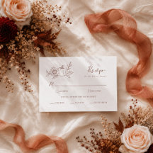 Moderne Ernte-Kürbis-Hochzeits-RSVP