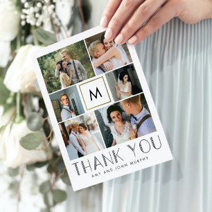 Moderne erste EDITABLE COLOR Hochzeit Vielen Dank Dankeskarte
