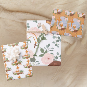 Moderne Erste Kommune Geschenkpapier Set