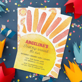 Moderne erste Reise rund um die Sonne 1. Geburtsta Einladung