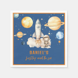 Moderne erste Reise rund um die Sonne Geburtstag Serviette