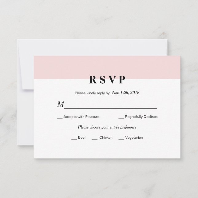 Moderne erste RSVP-Karte für Hochzeiten RSVP Karte (Vorderseite)
