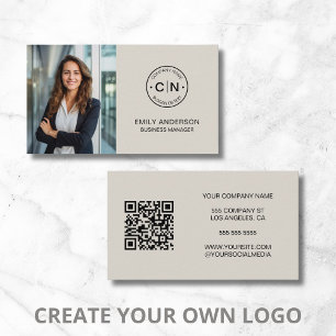 Moderne Erstelle Dein Logo QR Visitenkarte