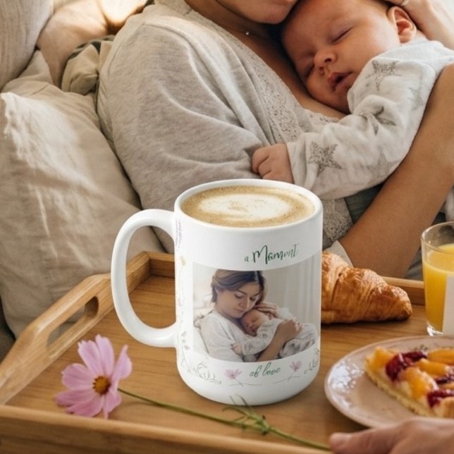Moderne Erstes Muttertags-Foto-Acrylgabe Kaffeetasse (Von Creator hochgeladen)