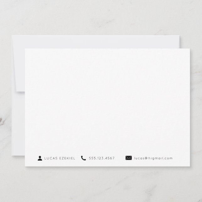 Moderne Essential Icons Business Stationery Mitteilungskarte (Vorderseite)
