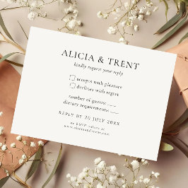 Moderne Estate RSVP-Karte | Minimalistisch Elegant RSVP Karte