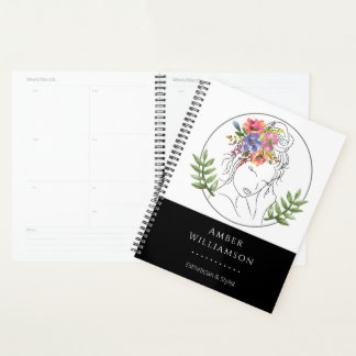 Moderne Esthetiker-Stylist-Spa Elegant Chic Floral Planer