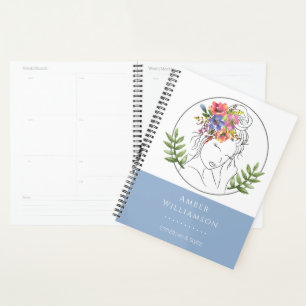 Moderne Esthetiker-Stylist-Spa Elegant Chic Floral Planer