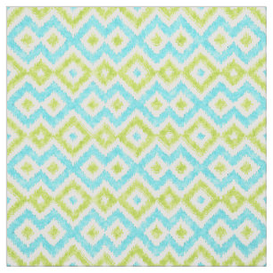 Moderne Ethnic Ikat Mosaik Muster Wasserfarbe Stoff