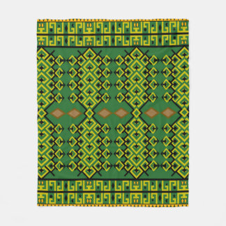 Moderne ethnische geometrische Muster Fleecedecke