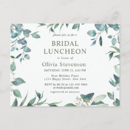 Moderne Eucalyptus Bridal Luncheon Einladungskarte