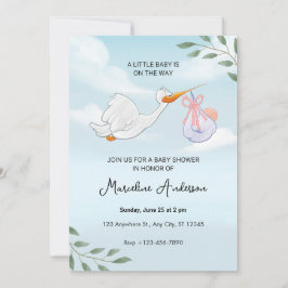 Moderne Eukalyptus-Baby-Shower-Einladung Einladung