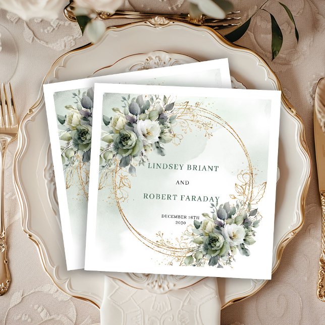 Moderne Eukalyptus-Botanik-Hochzeitsservietten Serviette (Modern Eucalyptus Botanical Wedding Napkins)