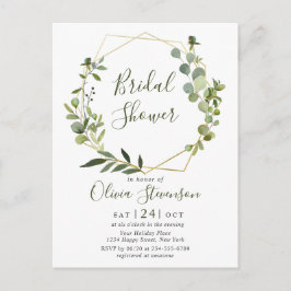 Moderne Eukalyptus Bridal Dusche Einladungskarte