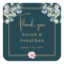 Moderne Eukalyptus Foliage Vielen Dank für Ihre Li