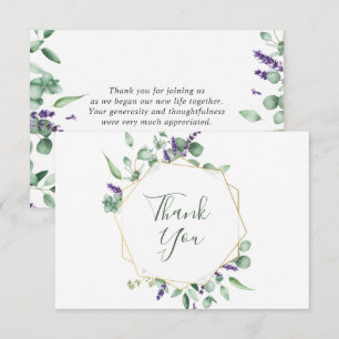 Moderne Eukalyptus-Geometrie-Rahmen Dankeskarte