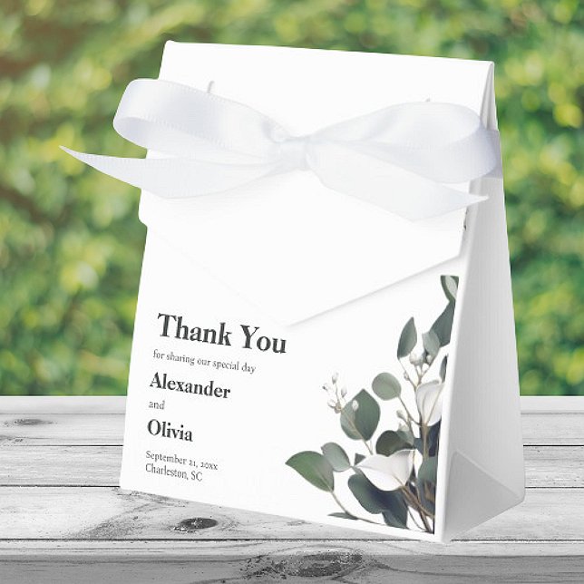 Moderne Eukalyptus-Hochzeit Geschenkschachtel (Modern Eucalyptus Wedding Favor Boxes)