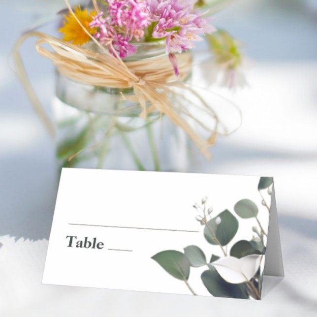 Moderne Eukalyptus-Hochzeit Platzkarte (Modern Eucalyptus Wedding Place Card)