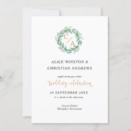 Moderne Eukalyptus-Kalligraphie Einladung