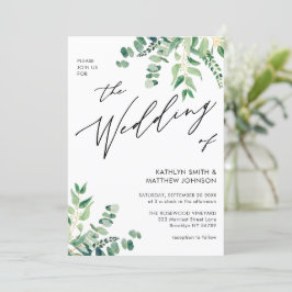 Moderne Eukalyptus-Vegetation Einladung