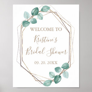 Moderne Eukalyptus-Watercolor-Kaffeezitat Hochzeit Poster
