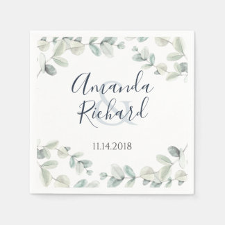 Moderne Eukalyptus Wedding Reception Napkins Serviette
