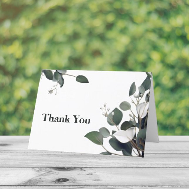 Moderne Eukalyptus Wedding Vielen Dank Dankeskarte (Modern Eucalyptus Wedding Thank You Card)
