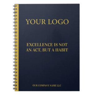 Moderne Executive Navy Blau & Gold Firmennotizbuch Notizblock