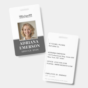 Moderne Executive Schiefergrau Silber Unternehmens Ausweis