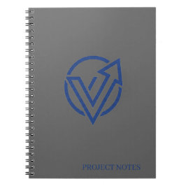 Moderne Executive-Schwarzgrau-Notizbuch Kobalt  Notizblock