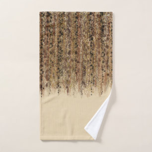 Moderne Exotic Safari Abstrakt Glam Print Badhandtuch Set